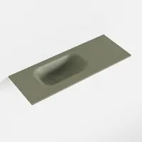 Mondiaz eden army solid surface inleg wastafel voor toiletmeubel 60 cm. Positie wasbak links
