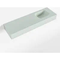 Mondiaz LEX Greey vrijhangende solid surface wastafel 100cm. Positie wasbak rechts