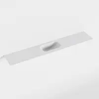Mondiaz eden talc solid surface inleg wastafel voor toiletmeubel 120 cm. Positie wasbak midden