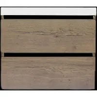 Sanilux Onderkast Trendline Met Greeplijst Mat Zwart 60x47x52 Cm Tabak Oak
