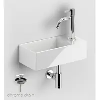 Clou Fonteinset new flush 3 incl. Toebehoren 10x35 cm glanzend wit