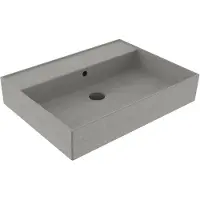 Sanilux Wastafel edge keramiek 60 0 kraangaten warm beton