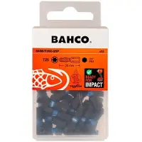 Bahco Bits, 1/4" torsiebits voor TORX T25 schroeven 25 mm - 25 stuks per blisterverpakking (T25)