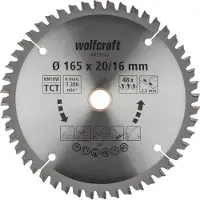 Wolfcraft - Cirkelzaagblad 165x20mm - 48 Tanden - Zaagblad voor Cirkelzaag - Serie lila - 6621000