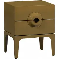 Woood nachtkastje 2 lades Merge - Hout - Honing Geel - 57x44x45 cm