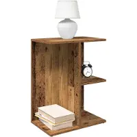 vidaXL Nachtkastjes 2 st 46,5x29x61 cm bewerkt hout oud houtkleurig