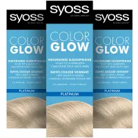 Syoss - Color Glow - Kleuropfrisser - Platinum - Semi-Permanente Haarverf - Haarkleuring - Voordeelverpakking - 3x 100ml
