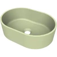 Arcqua case opbouw waskom ovaal 40x28 mat pastel groen