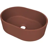Arcqua case opbouw waskom ovaal 40x28 mat terracotta