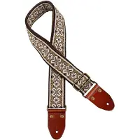 Gaucho GST-1283-1 Classic Jacquard Serie gitaarriem zand/wit