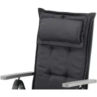 Venture Home Cus tuinkussen voor tuinstoel 5 pos. donkergrijs.