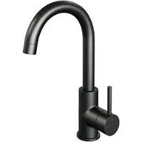 Brauer Black Edition ColdStart wastafelkraan hoog met draaibare ronde uitloop model A zwart mat