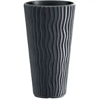 Prosperplast Prosperplats Bloempot "Sandy Slim" (30 x 30 x 53 cm, Antraciet)