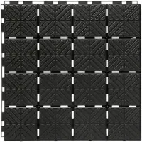 Prosperplast Easy Square Serie - Modulaire Tuinkrat - Antislip - 40 x 40 cm - Zwart