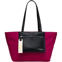 Desigual Shopper 'Priori Cahuil' donkerroze / zwart / wit