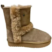 Warmbat Boots Women Kangaroo Suede Double Faced Plateau Wool Camel-Schoenmaat 41