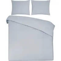DoubleDry Dekbedovertrek 100% natuurlijk katoen eenpersoons 140x200/220 cm + 1