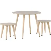 Venture Home Kids eethoek voor kinderen 1 tafel, 2 krukjes whitewash.
