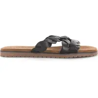 Lazamani Slippers Dames Zwart Leer Maat 39