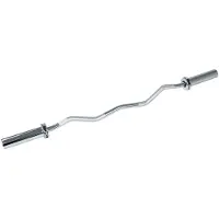 Lifemaxx Olympic EZ Bar Curlstang - Geborsteld Staal - 120 cm