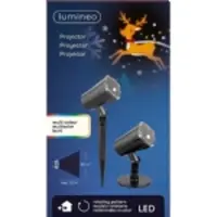 Lumineo LED Projector Roterend Effect 11,5x33cm Multi multi Kunststof