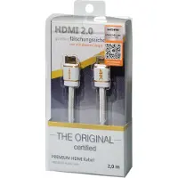 MaxTrack Premium HDMI kabel - versie 2.0 (4K 60Hz + HDR) / wit - 1,5 meter