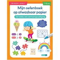 Deltas Mijn oefenboek op afwasbaar papier De tafels van vermenigvuldiging 7-8 jaar