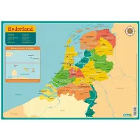 Zuidnederlandse Uitgeverij (ZNU) Educatieve onderleggers - Kaart Nederland -