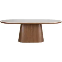 White Label Eettafel Almira Oval Walnut