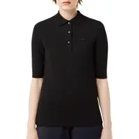 Lacoste Slim Fit Dames Poloshirt zwart, Effen