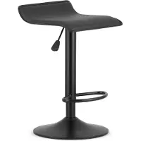 Leobert Barkruk - 2 stuks - zwart eco-leer - 360 graden draaibaar - hoogteverstelling 63-84 cm