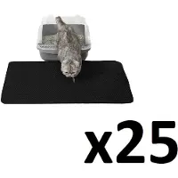 Leobert Kattenbak mat - 25 stuks - zwart - 60x45 cm