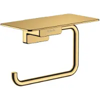 Hansgrohe Toiletrolhouder Met Planchet AddStoris Gepolijst Goud