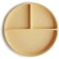 Mushie Silicone Bord Rond Met Zuignap | Daffodil