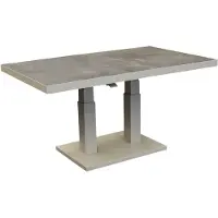 AVH-Collectie Pacific lounge-diningtafel 140x85xH49-72 cm in hoogte verstelbaar aluminium latte ceramic