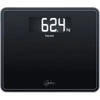 Beurer GS 410 Signature Line Black Personenweegschaal - XL 35 x 30 cm weegoppervlak - Tot 200 kg - Veiligheidsglas - XXL verlicht display - Incl. batterijen - 5 Jaar garantie - Zwart