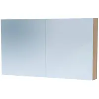 Brauer Impress Deluxe Spiegelkast 119x70cm MFC 2 Deuren Met Indirecte LED Verlichting Binnen/onder - Sunlit - Spiegels, Spiegelkasten - 8720359343369