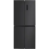 Inventum SKV4180B No Frost energiezuinige Amerikaanse koelkast - 466 liter - Digitaal display - Supervriezen - Vershoudlade - 4 deuren - Zwart