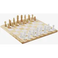Vertbaudet Houten schaakspel beige