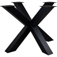 Furniture Legs Europe Stalen matrix zwart spinpoot 100 bij 100 cm en hoogte 72 cm (10 x 10 cm)
