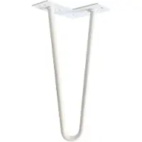 Furniture Legs Europe Stalen hairpin wit hairpin ø 1,2 cm en hoogte 30 cm