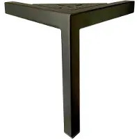 Furniture Legs Europe Stalen meubelpoot zwart hoek 18 bij 18 cm en hoogte 22 cm (2 x 2 cm)