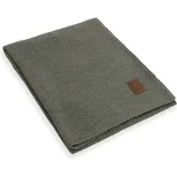 Knit Factory Jesse Gebreid Plaid - Woondeken - plaid - Wollen deken - Kleed - Urban Green - 160x130 cm