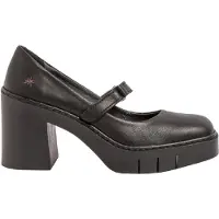 Art Dames Leren schoenen 1977 zwart -Hakhoogte 9cm (38), Leer, 8 tot 10 cm, Klittenband, Casual 119771101003_001