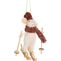 Sass & Belle Muis op latten vilten kersthanger -