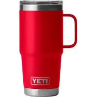 Yeti Rambler Travel Mug 20oz Stronghold Lid, Rescue Red, thermos reismok met deksel, 591 ml