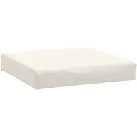 vidaXL Palletkussen 60x60x9,5 cm stof gemêleerd crèmekleurig
