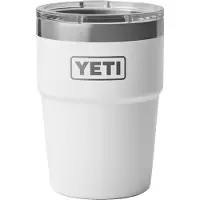 Yeti Rambler Stackable Cup 16oz Mag Slider Lid, White, stapelbare thermosbeker met deksel, 473 ml