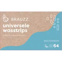 Brauzz Wasstrips Multipack Sea Breeze - Wasmiddeldoekjes voor Witte, Gekleurde en Zwarte Was - Wasmiddel Strips - Eco Wasmiddel Vellen - Duurzame Laundry Strips (64 wasbeurten)