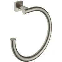 Hotbath Gal GLA08 Handdoekring - Geborsteld Nikkel PVD - Messing - Accessoires, Handdoekhouders, Handdoekringen - 8720512334593